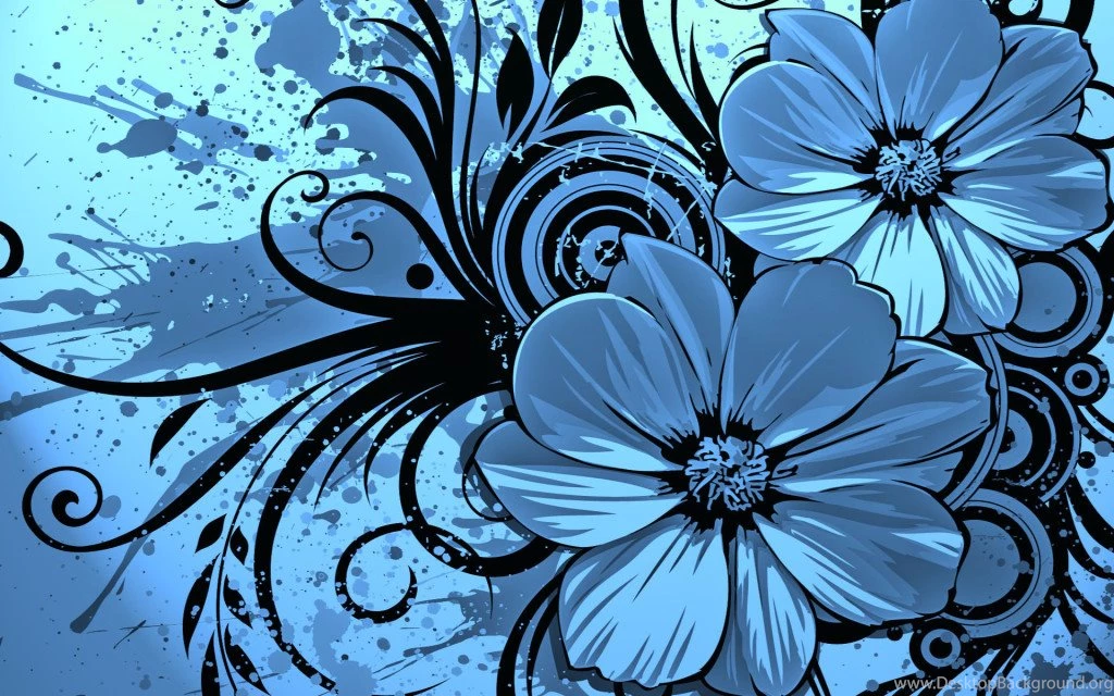 Vector Flower Blue Wallpapers HD Wallpapers