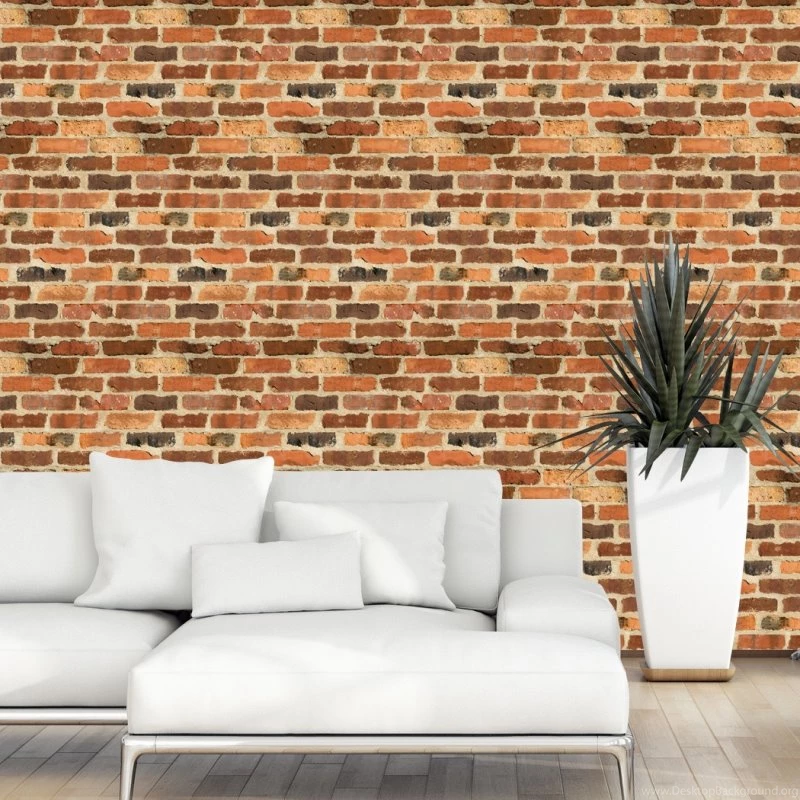 Old Red Brick Wall Pattern 01 Peel & Stick Repositionable Fabric ...