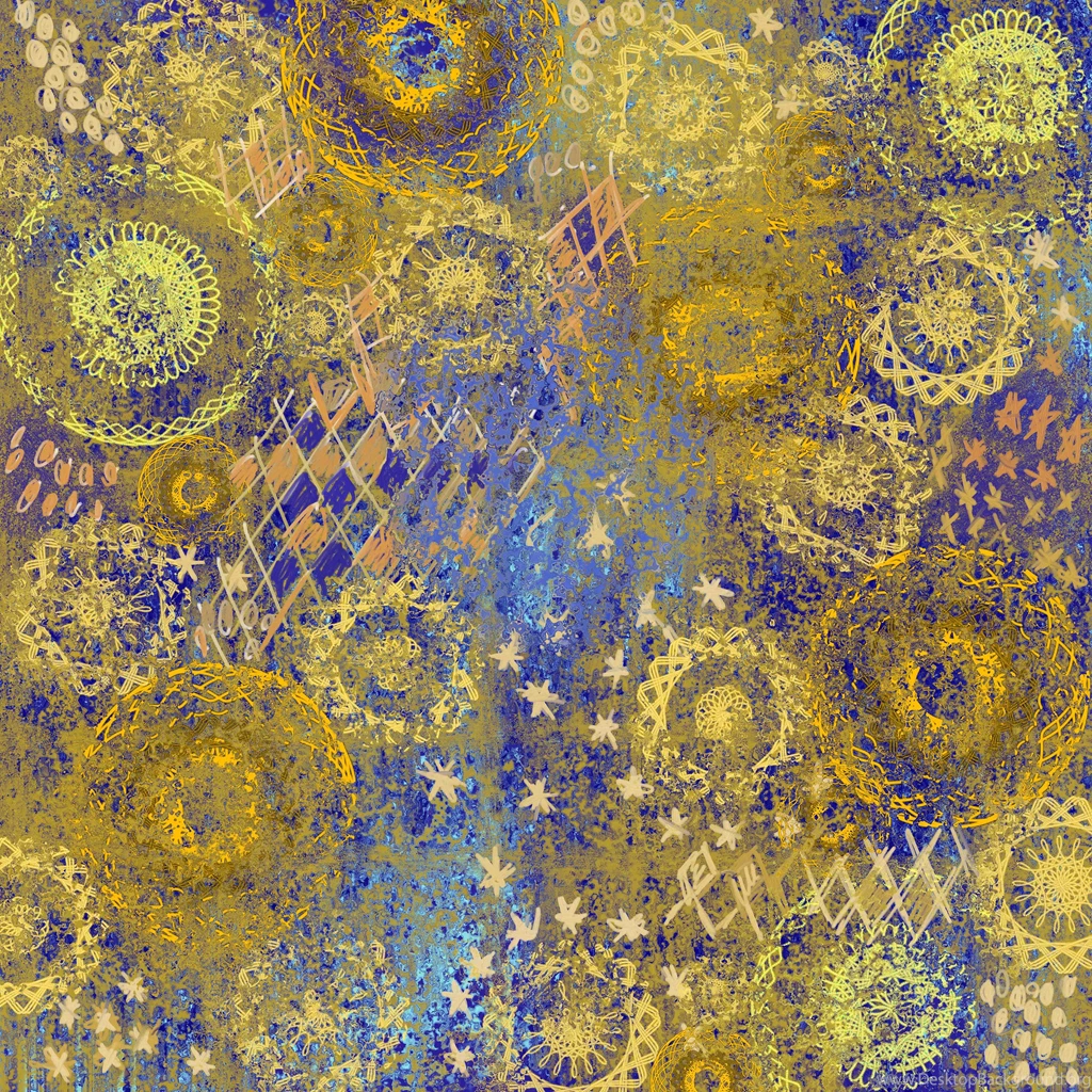 Golden Star Wallpaper" Painting Print On Wrapped Canvas