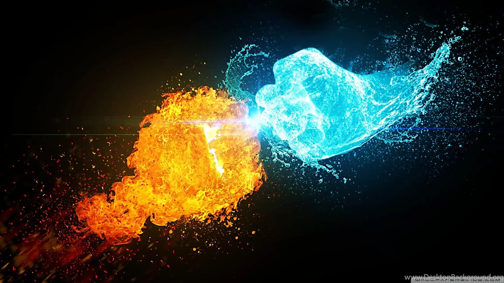 Fire Vs Ice HD Desktop Wallpapers : Widescreen : High Definition ...