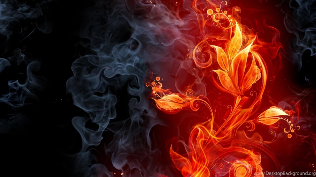 Abstract Wallpaper: Blue And Red Fire Phone Wallpapers For HD ...