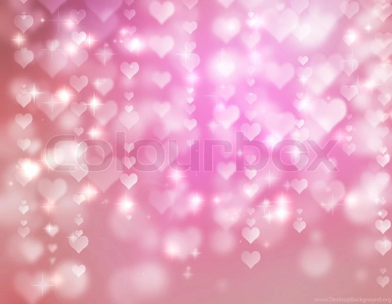 Abstract Romantic Backgrounds With Hearts And Stars