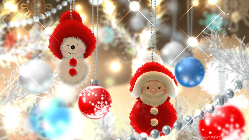Download Wallpapers 1920x1080 Santa Claus, Snowman, Balls ...