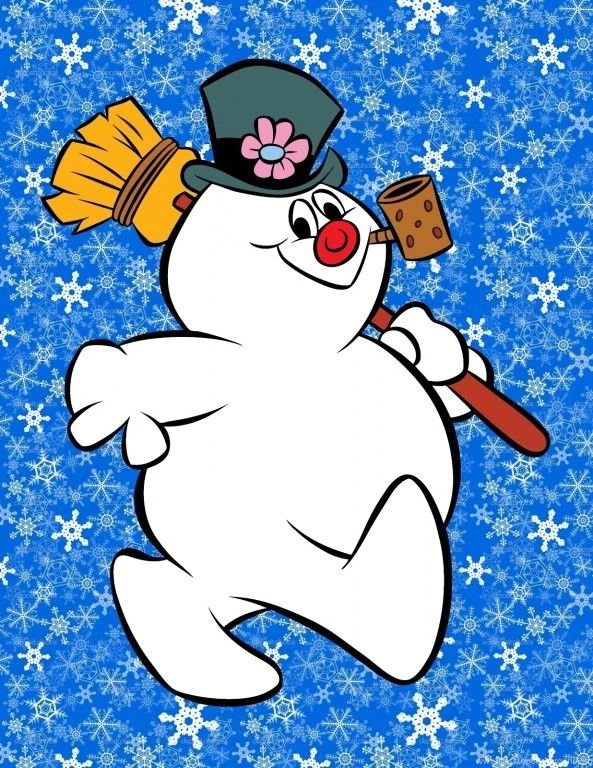 FROSTY THE SNOWMAN WALKING SNOWFLAKE BACKGROUND 593x768.jpg 593 ...