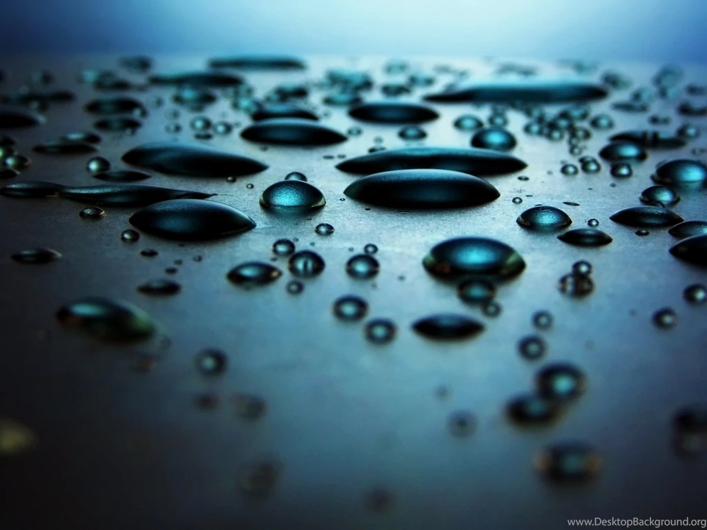 Steel Blue Water Drops Wallpapers