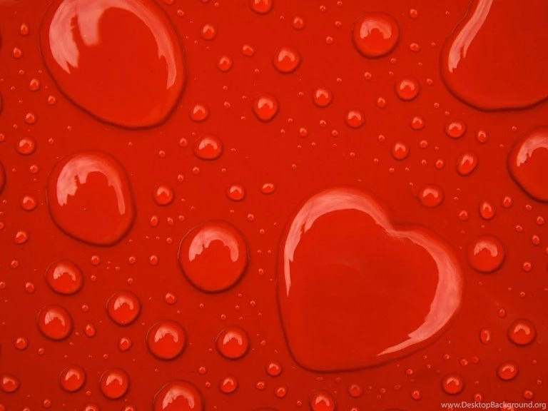 Red Heart Water Drops Art Wallpapers News7Day