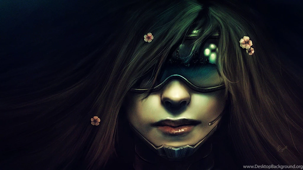 Future Girl With Flowers Wallpapers From Dark Wallpapers