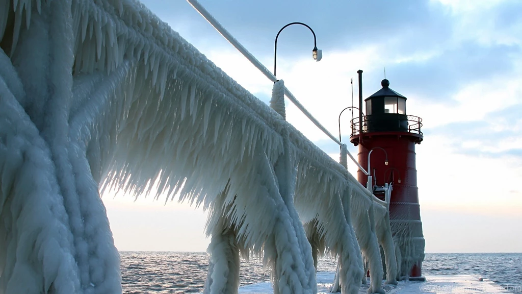 1920x1080 Icy Road Lighthouse Wallpapers