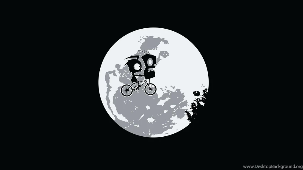 Minimalistic Invader Zim Funny E.t. Wallpapers