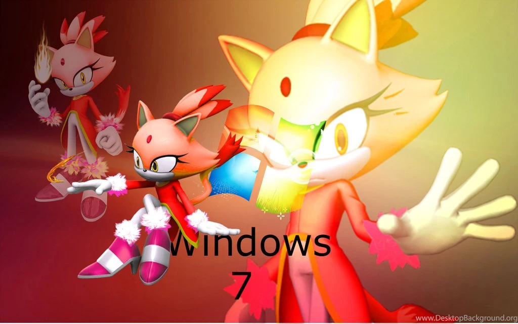 windows 7 burning blaze the cat wallpapers by blazelover15 on