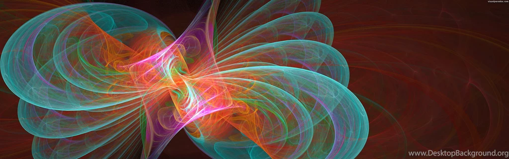 Visual Paradox Free 3D Wallpapers 'Holographic Butterfly' 3840x1200 ...