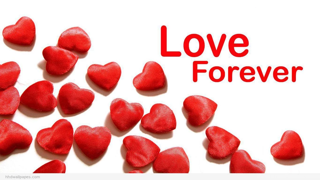 Love Forever With Red Hearts HD Wallpapers