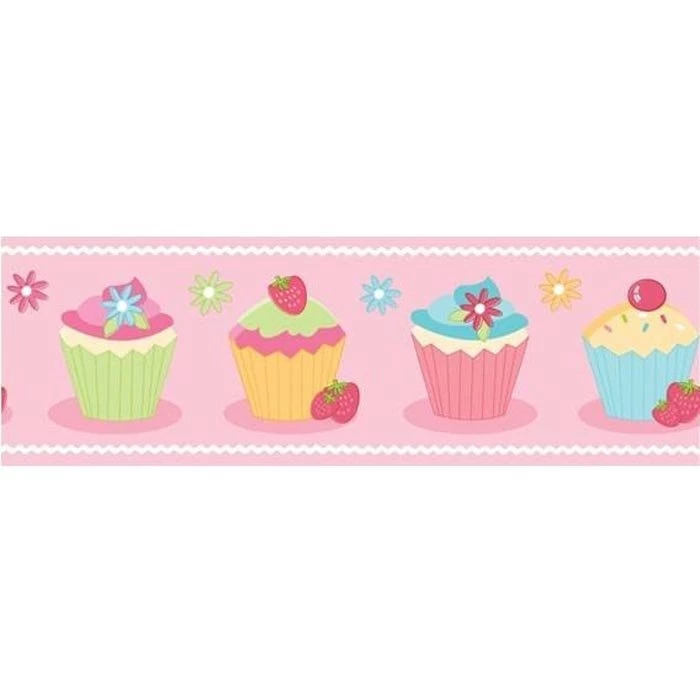 Buy Fine Decor Cute Cupcake Childrens Kids Wallpapers Border