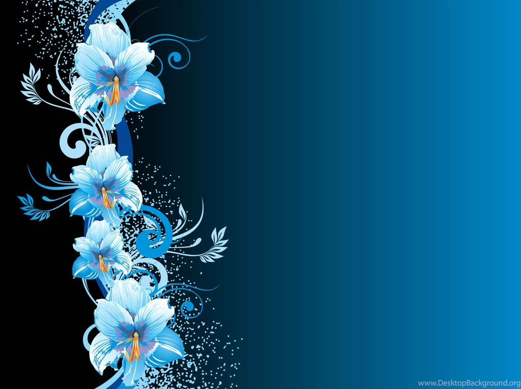 Blue Flowers Backgrounds Vector Art & Graphics