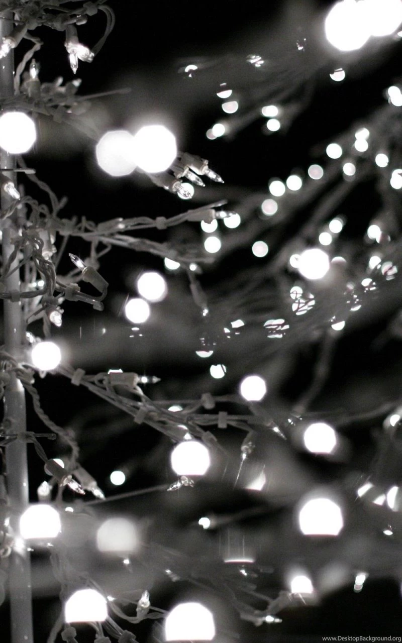 800x1280 Christmas Lights Monochrome Nexus 7 Wallpapers