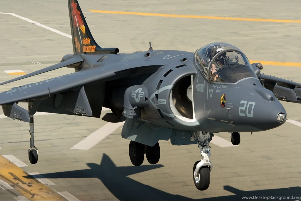 AV 8B Harrier During Vertical Takeoff Of US Marines Aircraft Wallpapers