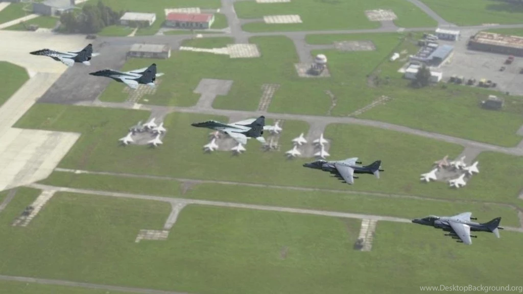 3XSLOVAKIAN MIG 29 2XBRITISH HARRIER WALLPAPER (