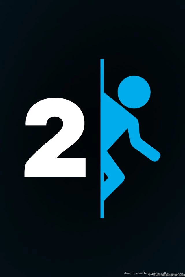 Download Portal 2 Large Logo Wallpapers For iPhone 4