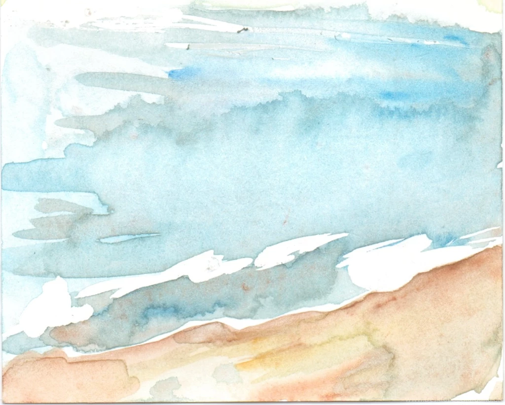 Watercolor At The Beach