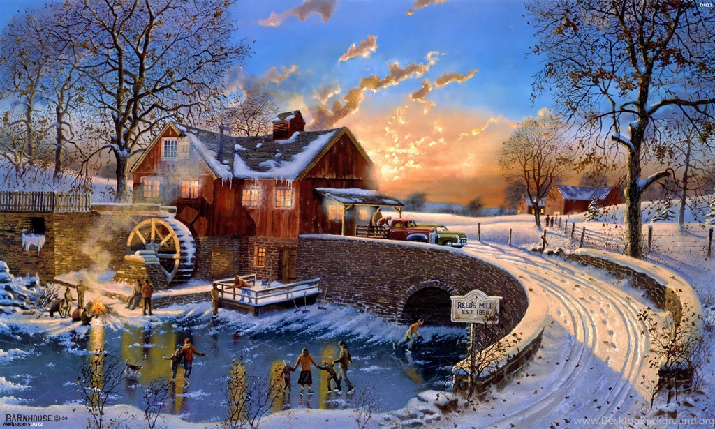 Decorated Town At Christmas HD Wallpapers