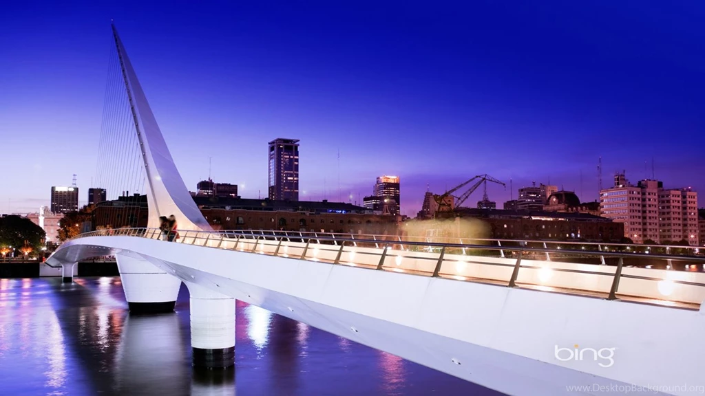 Modern Art Bridge Building (Bing) Desktop Wallpapers Free Downloads