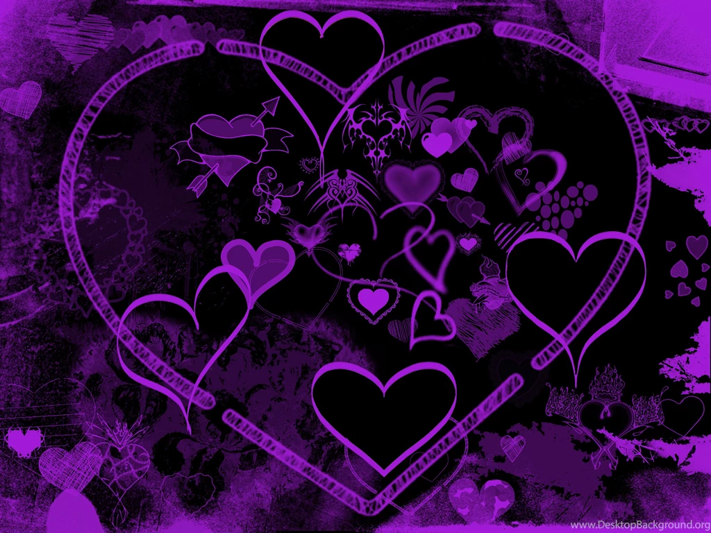 DeviantArt: More Like Purple Hearts Wallpapers By Lavadragon