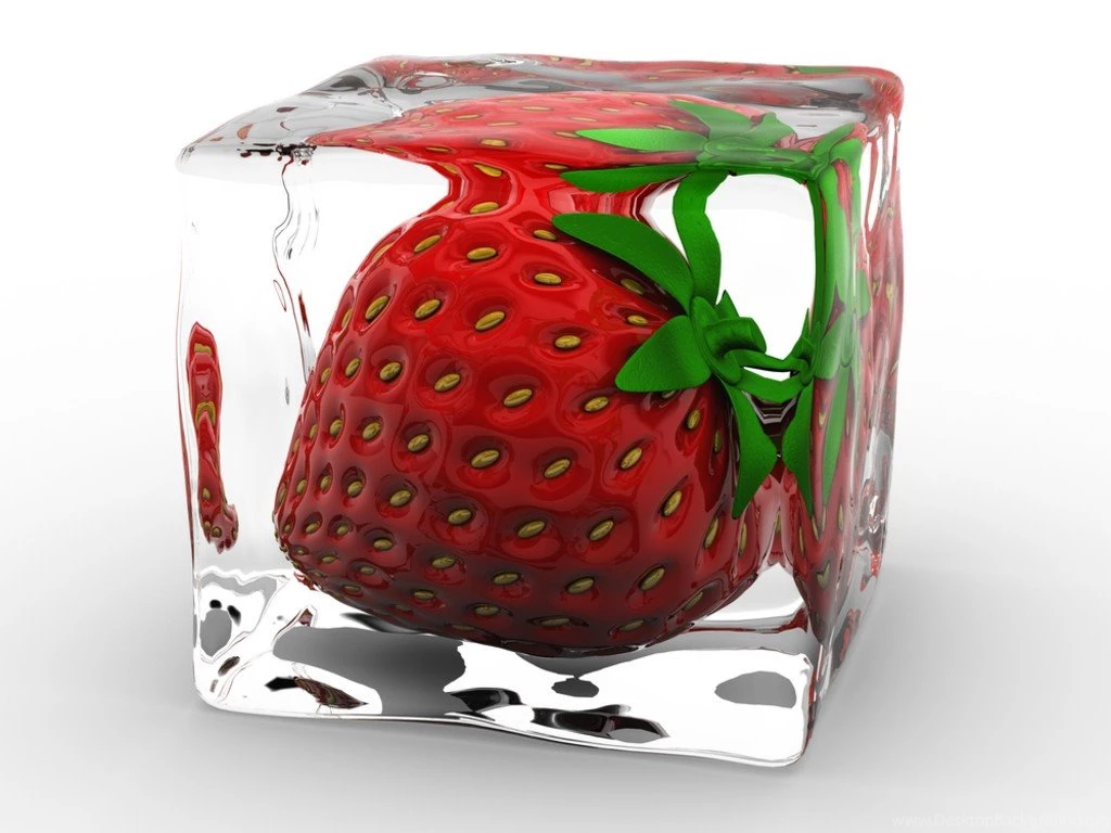 3D Strawberry Design Graphic Wallpapers
