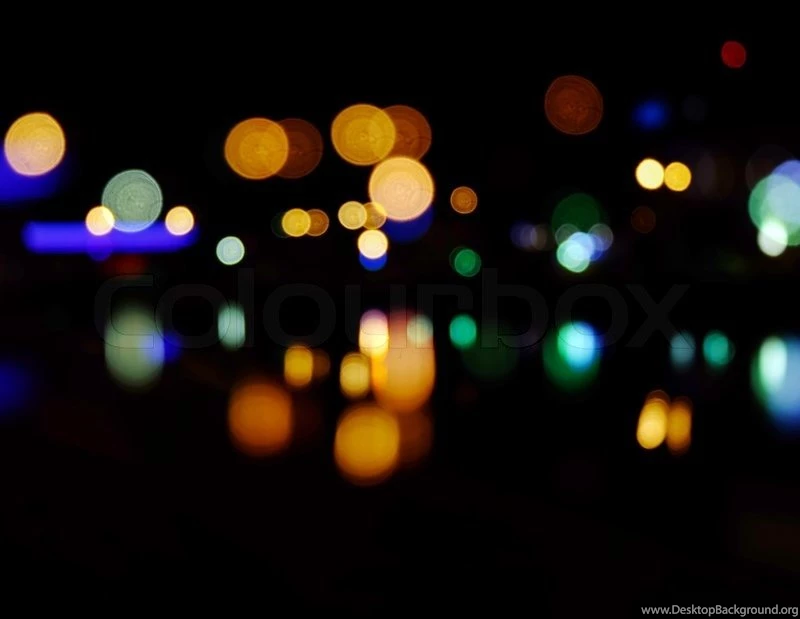 Blurred City At Night Background. Night City Street Lights Bokeh ...