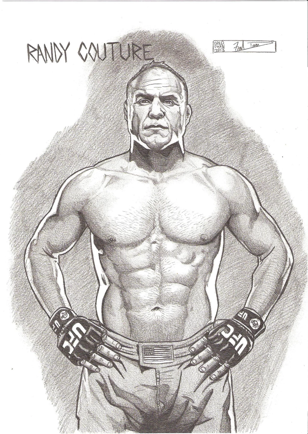 Randy Couture Dredfunn Pencil Sketch By DredFunn On DeviantArt