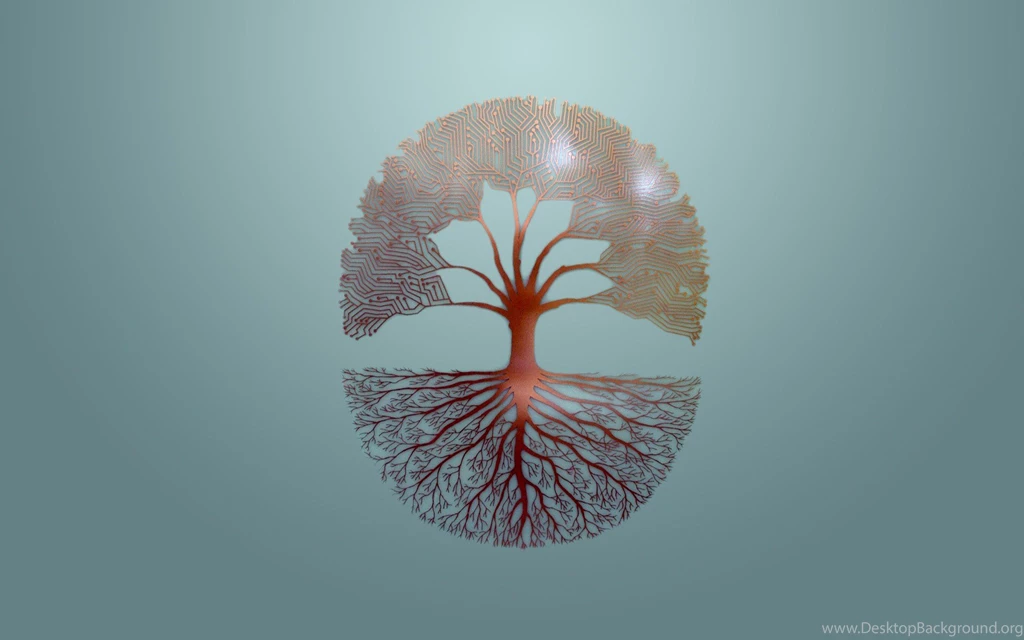 Artwork circuit tree hi tech hd wallpaper background uhd 2k 4k 5k ...
