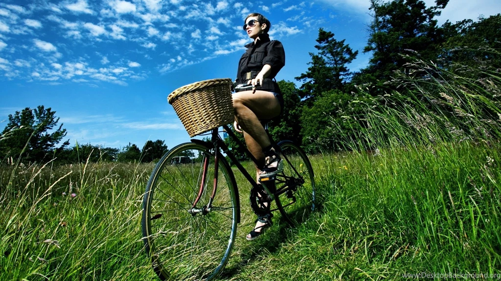 Girls Bicycle Ride HD Wallpapers