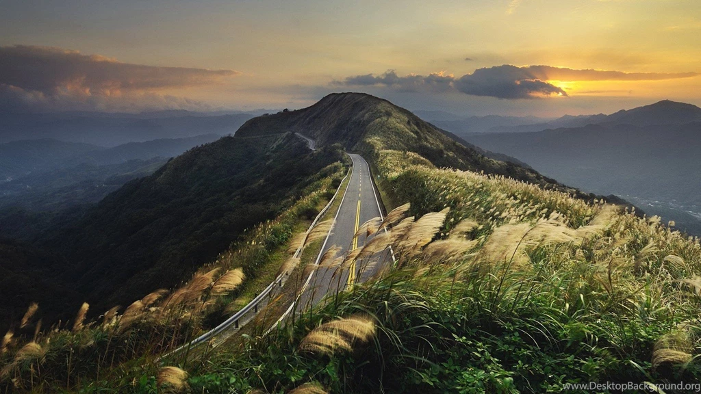 Mountain Road Wallpapers, Sunset   HD Wallpapers