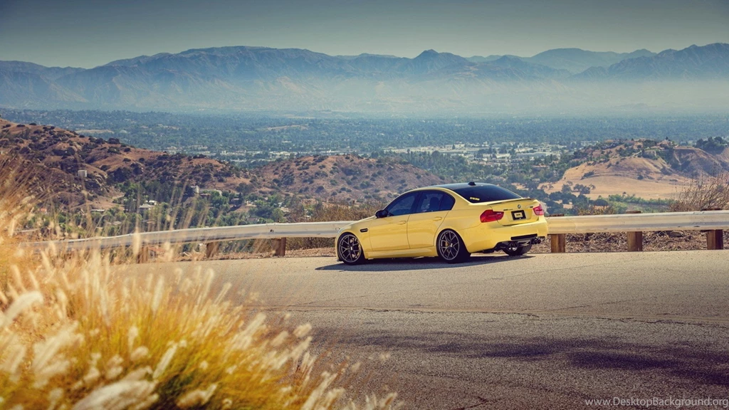 1920x1080 Yellow BMW M3 E90 Mountain Road Desktop PC And Mac Wallpapers