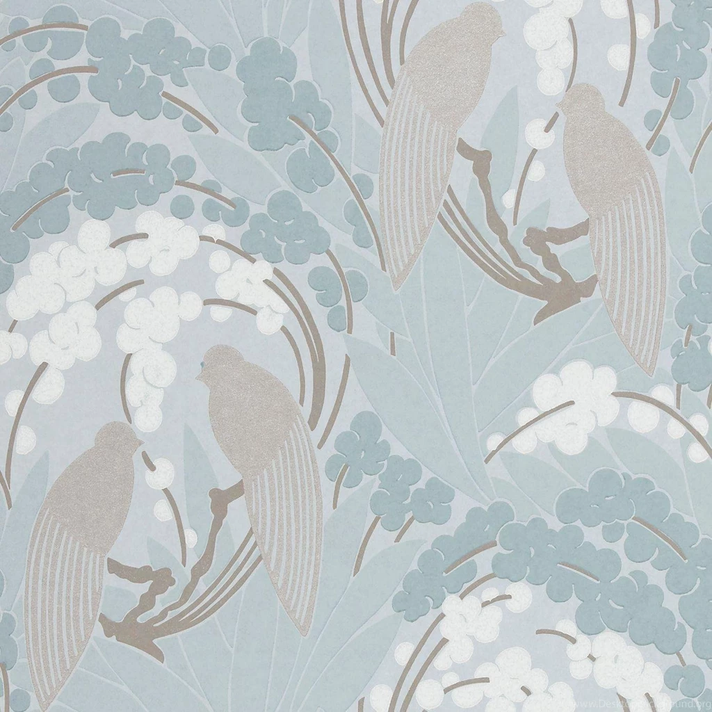 Love Birds Wallpapers   Duckegg/Silver/White (60122)   Harlequin ...