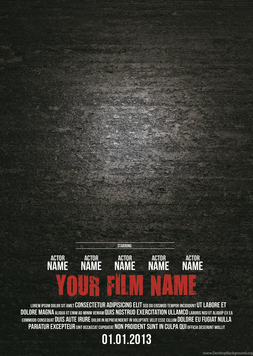 Poster template movie poster