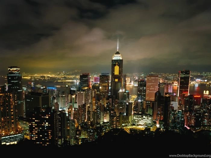 Hong Kong Night Views From The Peak Hong Kong Victoria Peak ...