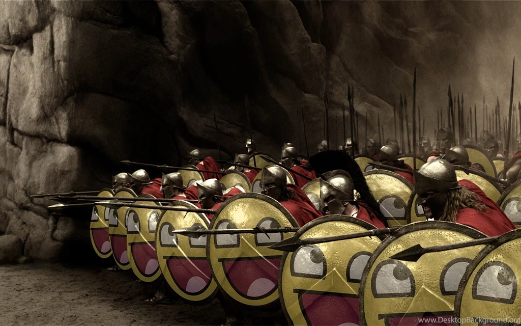 300 (movie) Spartan Sparta Shield Smiley Face Spears Awesome Face ...
