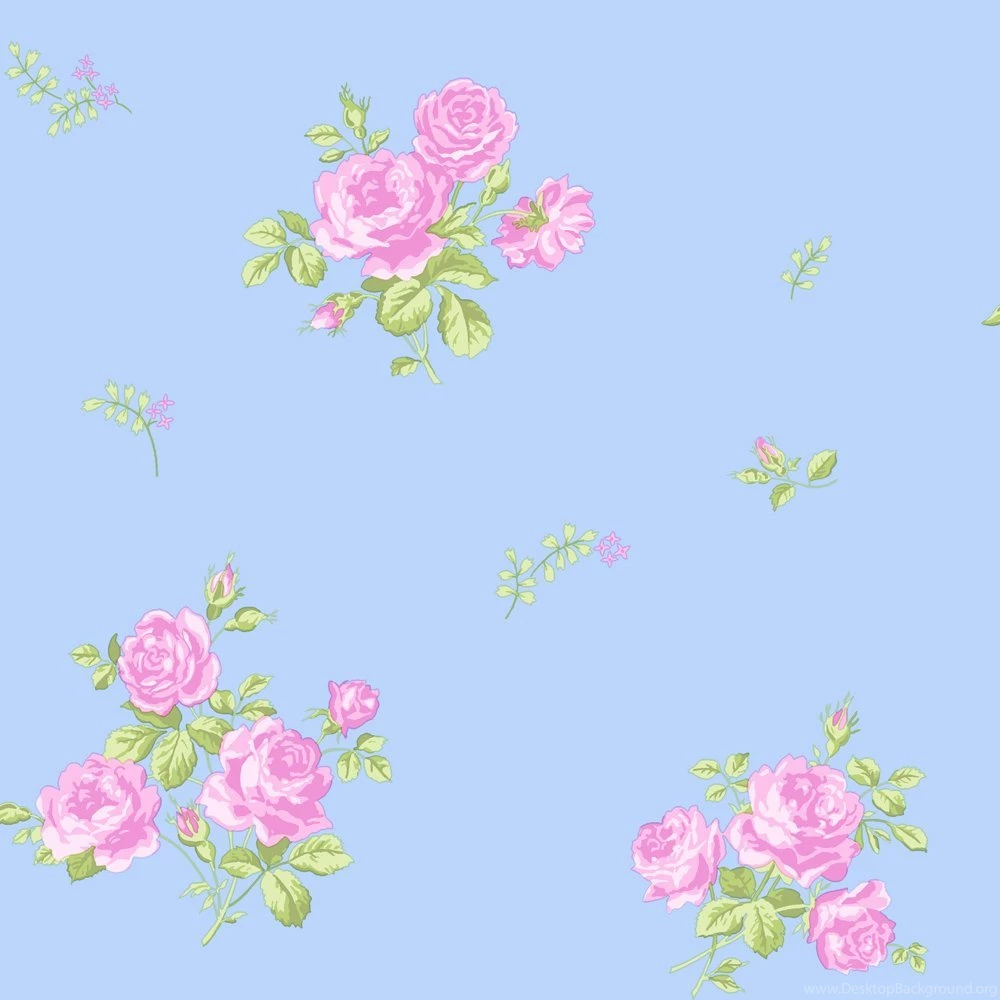 Blue And Pink Flower Wallpapers Wallpapers Zone