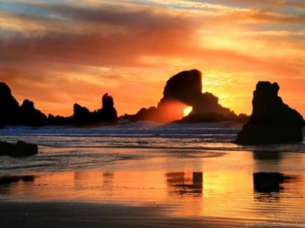 Peaceful lovely sun set