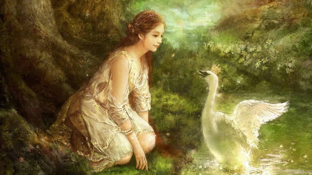 Swan Princess Art Paintings Wallpapers HD, HD Desktop Wallpapers