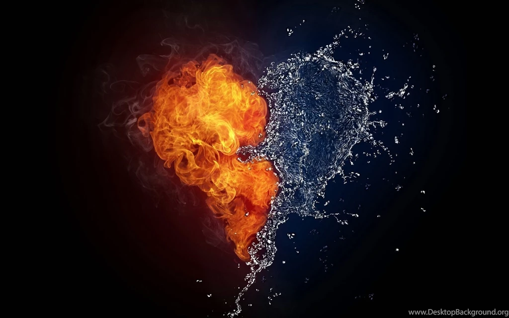 Fire And Water Love   Magic4Walls.com