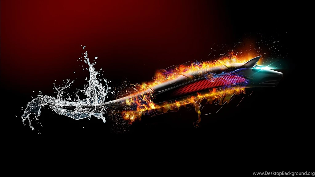 Download Wallpapers 1920x1080 Wolf, Anti virus, Fire, Water, Drops ...