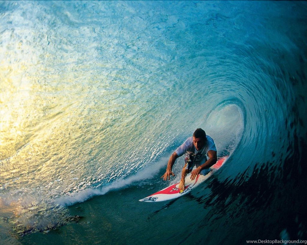 Side View Surfer Under Wave Wallpapers