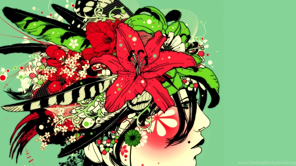 Retro Flower Girl Nexus 5 Wallpapers (1920x1080)