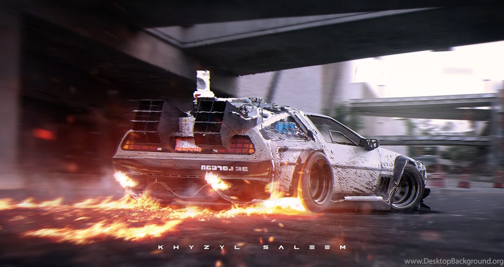 Download Wallpapers Delorean, Dmc 12, Silvery, Rear, Back To The ...