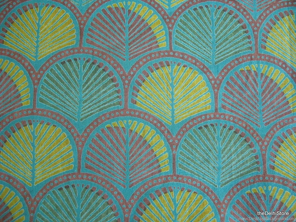 Leaf Print Indian Block Print Cotton Fabric By By TheDelhiStore