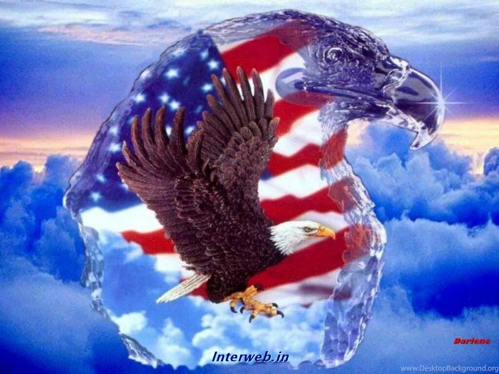American Flag Backgrounds With Eagle