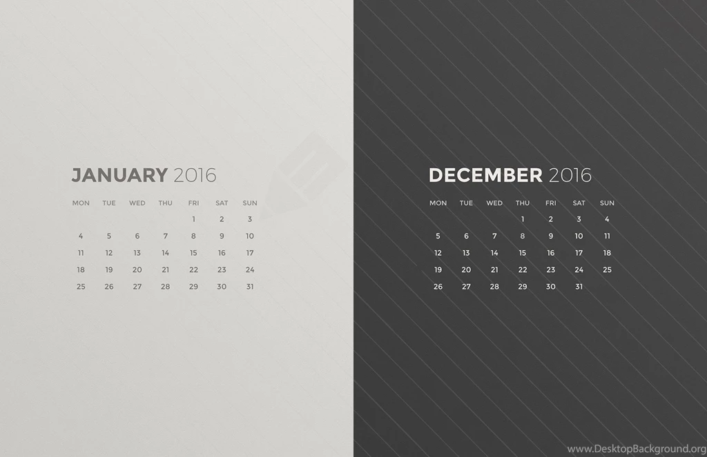 2016 Calendar Desktop Backgrounds Pack : Medialoot