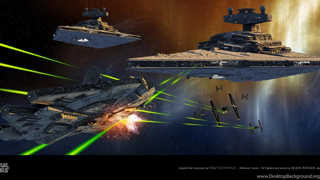 Millennium Falcon Star Destroyer Star Wars Wallpapers   (