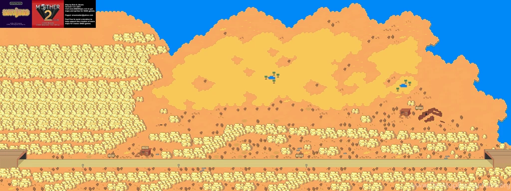 EarthBound (Mother 2) Map Selection Labeled Maps